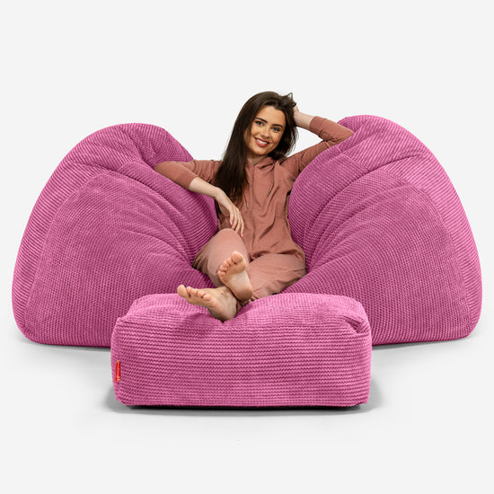 Stor Sækkestol Sofa - Pom Pom Pink 03