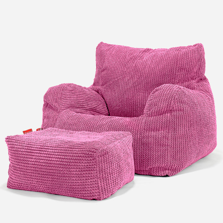 Teens Sækkestol Lænestol 6-14 år - Pom Pom Pink 03