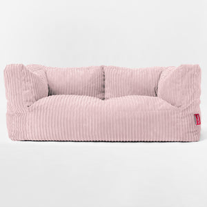 Albert Sækkestol Sofa 2 pers - Klassisk Jernbanefløjl Blush Lyserød