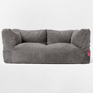 Albert Sækkestol Sofa 2 pers - Klassisk Jernbanefløjl Grafit Grå