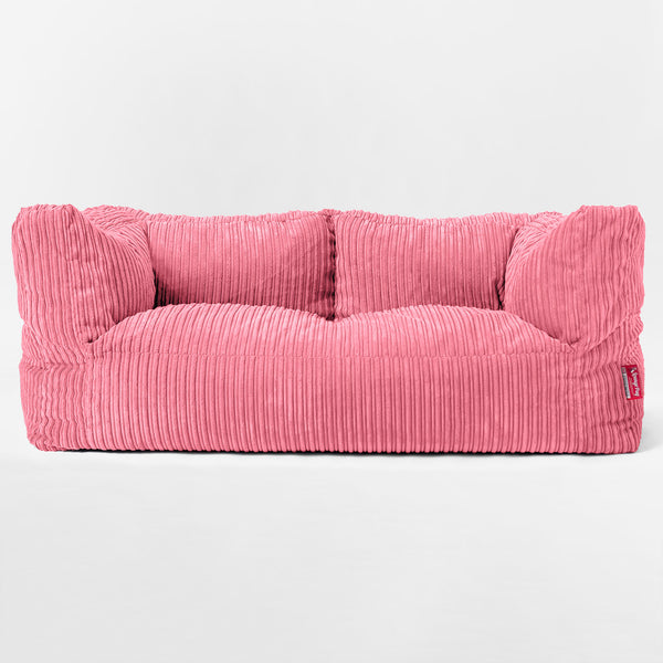 Albert Sækkestol Sofa 2 pers - Klassisk Jernbanefløjl Koral 01