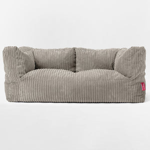 Albert Sækkestol Sofa 2 pers - Klassisk Jernbanefløjl Mink