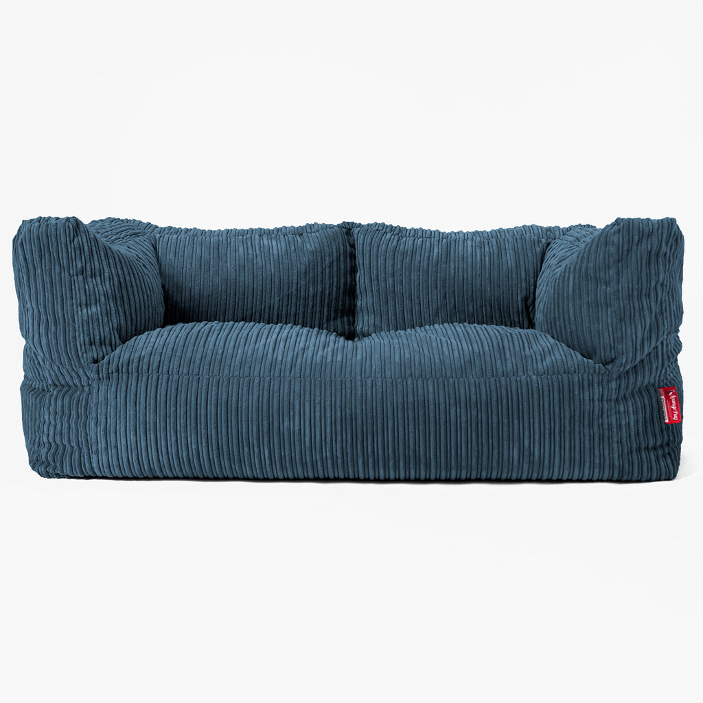 Albert Sækkestol Sofa 2 pers - Klassisk Jernbanefløjl Navy 01