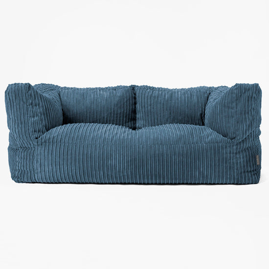 Albert Sækkestol Sofa 2 pers - Klassisk Jernbanefløjl Navy 01