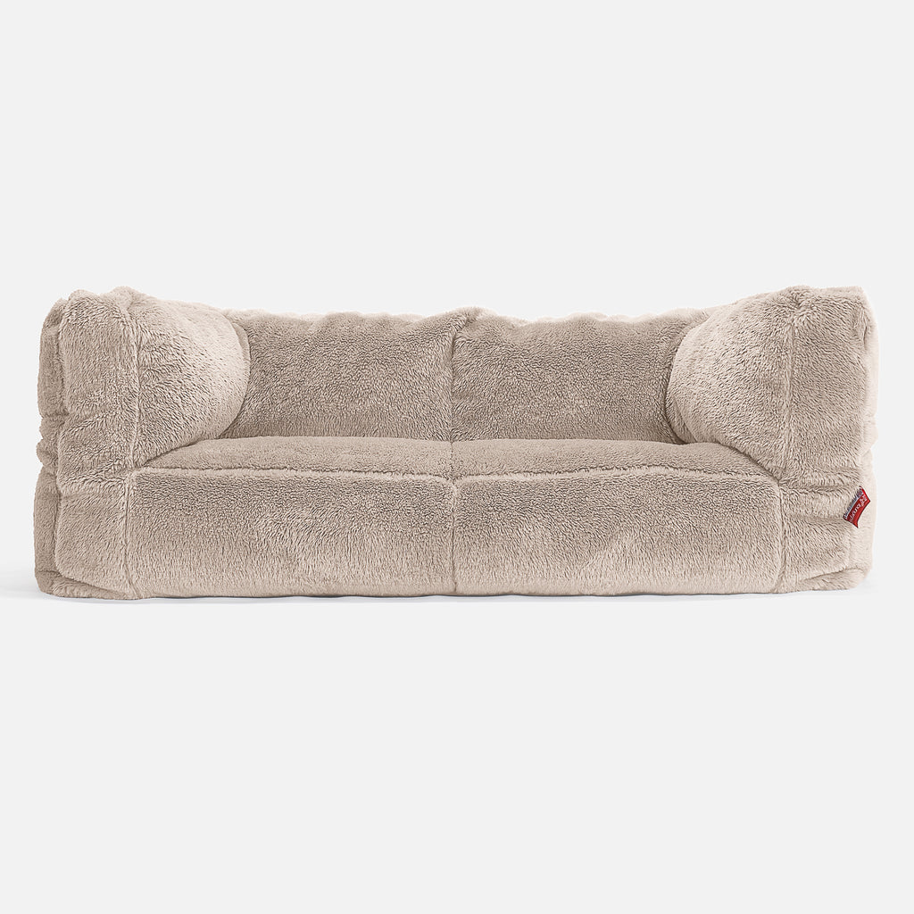 Albert Sækkestol Sofa 2 pers - Korthåret Imiteret Pels Mink 01