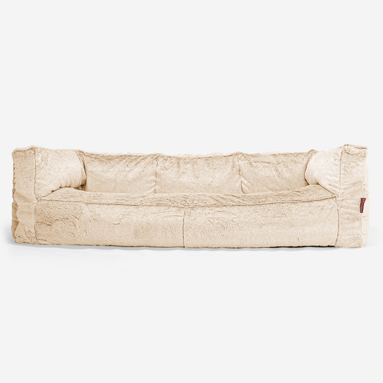 Albert Sækkestol Sofa 3 pers - Imiteret Kaninpels Hvid 01