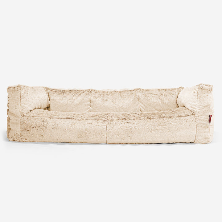 Albert Sækkestol Sofa 3 pers - Imiteret Kaninpels Hvid 01
