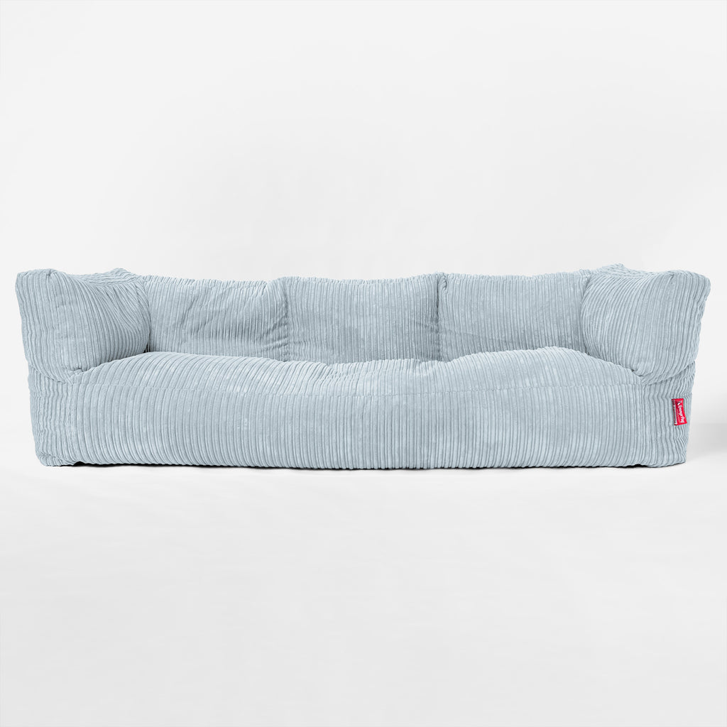 Albert Sækkestol Sofa 3 pers - Klassisk Jernbanefløjl Baby Blå 01