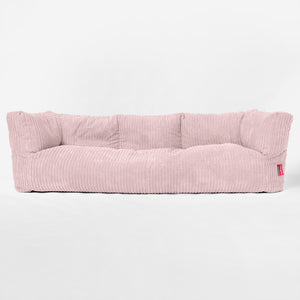 Albert Sækkestol Sofa 3 pers - Klassisk Jernbanefløjl Blush Lyserød