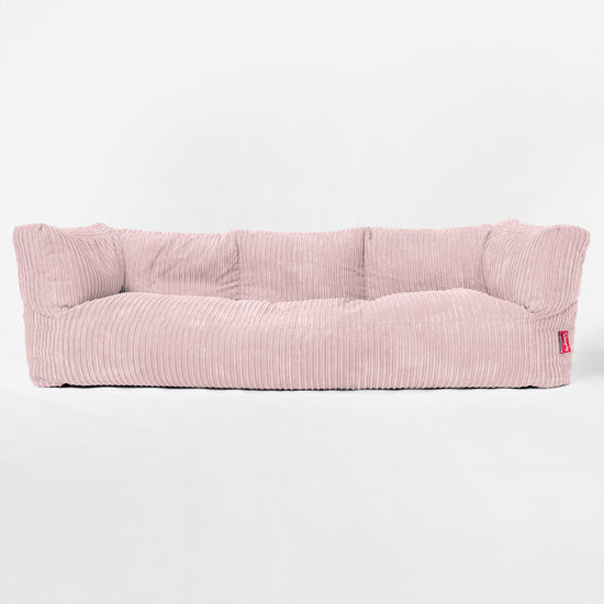 Albert Sækkestol Sofa 3 pers - Klassisk Jernbanefløjl Blush Lyserød 01