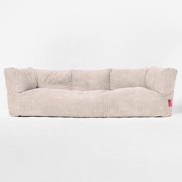 Albert Sækkestol Sofa 3 pers - Klassisk Jernbanefløjl Elfenben 01