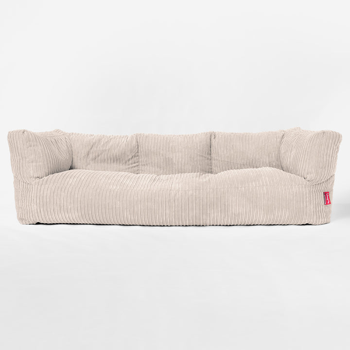 Albert Sækkestol Sofa 3 pers - Klassisk Jernbanefløjl Elfenben 01