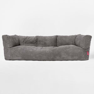 Albert Sækkestol Sofa 3 pers - Klassisk Jernbanefløjl Grafit Grå