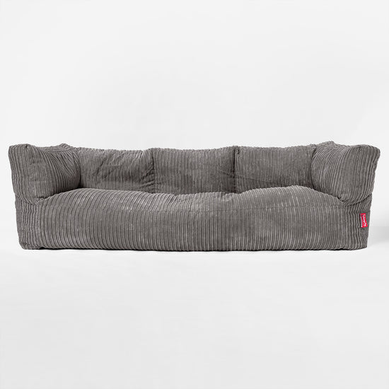 Albert Sækkestol Sofa 3 pers - Klassisk Jernbanefløjl Grafit Grå 01