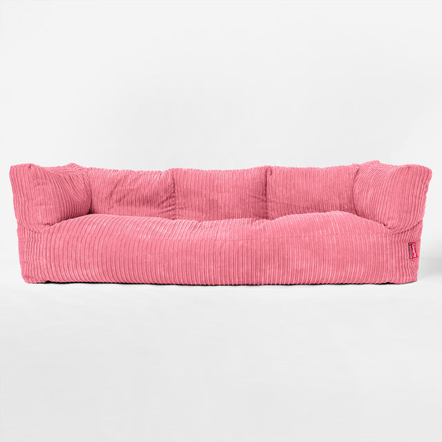 Albert Sækkestol Sofa 3 pers - Klassisk Jernbanefløjl Koral 01