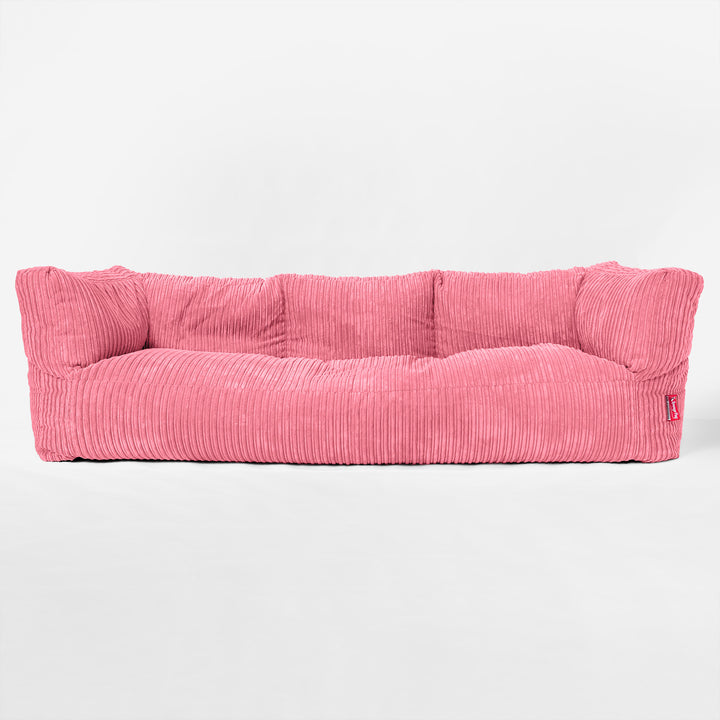 Albert Sækkestol Sofa 3 pers - Klassisk Jernbanefløjl Koral 01
