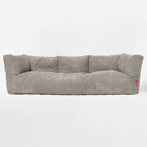 Albert Sækkestol Sofa 3 pers - Klassisk Jernbanefløjl Mink