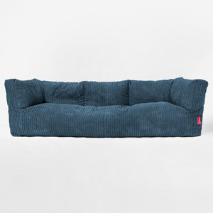 Albert Sækkestol Sofa 3 pers - Klassisk Jernbanefløjl Navy