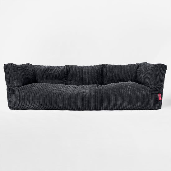 Albert Sækkestol Sofa 3 pers - Klassisk Jernbanefløjl Sort 01