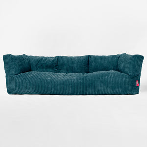 Albert Sækkestol Sofa 3 pers - Klassisk Jernbanefløjl Turkis