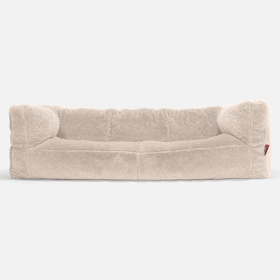 Albert Sækkestol Sofa 3 pers - Korthåret Imiteret Pels Cremefarvet 01