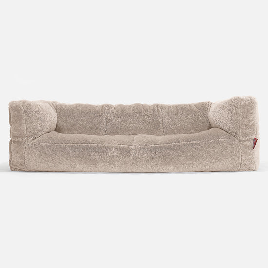 Albert Sækkestol Sofa 3 pers - Korthåret Imiteret Pels Mink 01