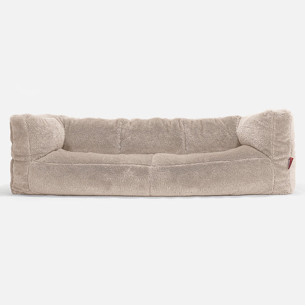 Albert Sækkestol Sofa 3 pers - Korthåret Imiteret Pels Mink 01