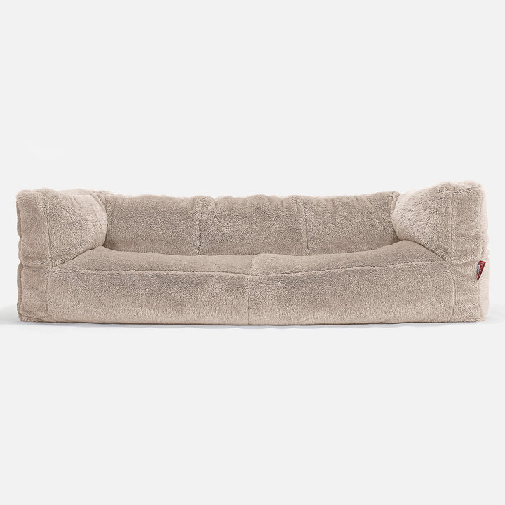 Albert Sækkestol Sofa 3 pers - Korthåret Imiteret Pels Mink 01