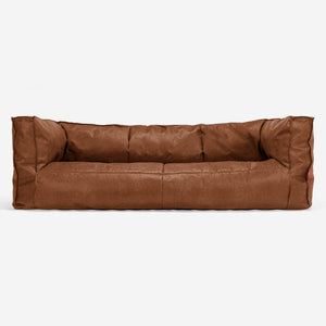 Albert Sækkestol Sofa 3 pers - Nødstedte Læder Karamel