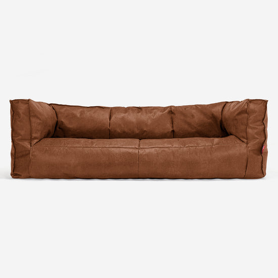 Albert Sækkestol Sofa 3 pers - Nødstedte Læder Karamel 01