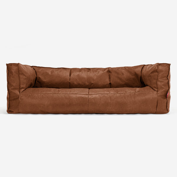 Albert Sækkestol Sofa 3 pers - Nødstedte Læder Karamel 01