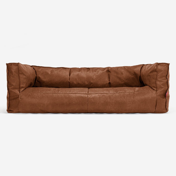 Albert Sækkestol Sofa 3 pers - Nødstedte Læder Karamel 01