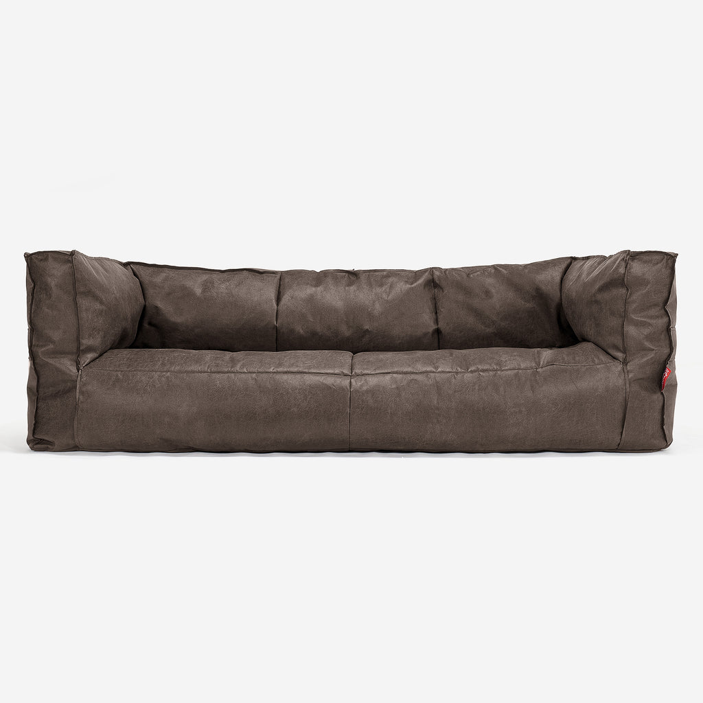Albert Sækkestol Sofa 3 pers - Nødstedte Læder Skifergrå 01