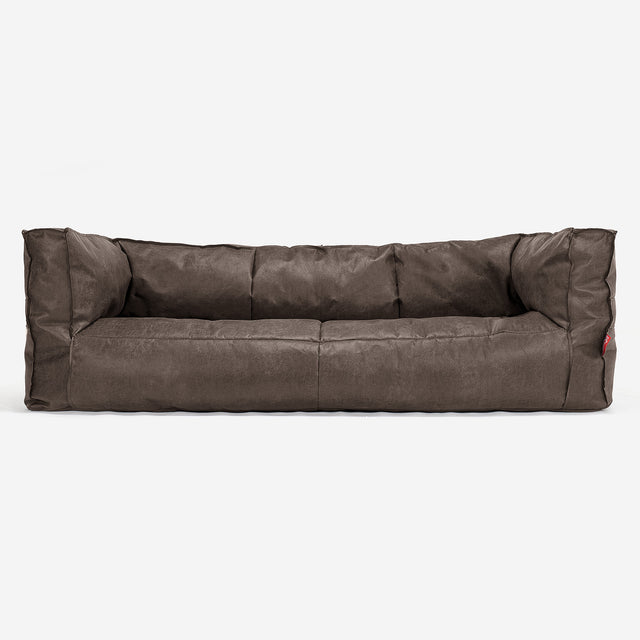 Albert Sækkestol Sofa 3 pers - Nødstedte Læder Skifergrå 01