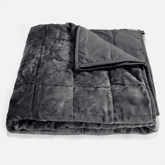 Vægtet Tæppe til Voksne - Flannel fleece Grå 01