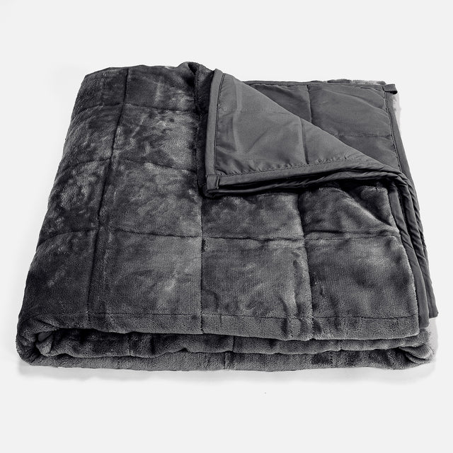 Vægtet Tæppe til Voksne - Flannel fleece Grå 01