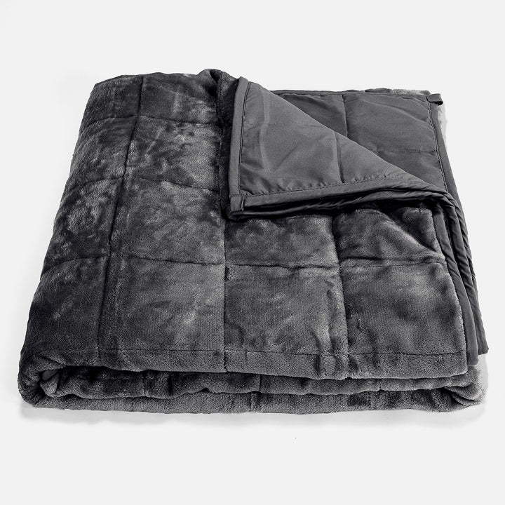Vægtet Tæppe til Voksne - Flannel fleece Grå 01