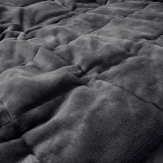 Vægtet Tæppe til Voksne - Flannel fleece Grå 04