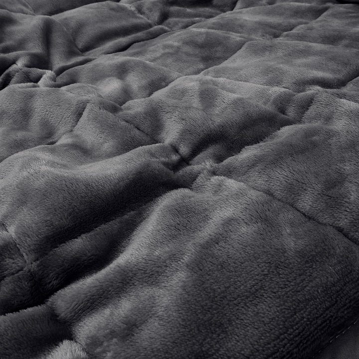 Vægtet Tæppe til Voksne - Flannel fleece Grå 04