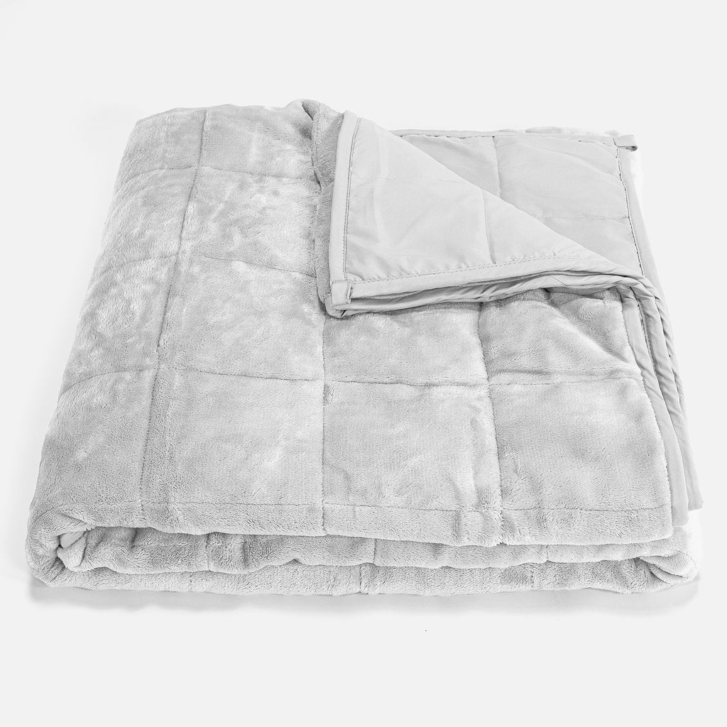 Vægtet Tæppe til Voksne - Flannel fleece Lysegrå 01