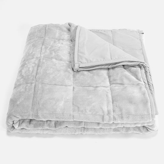 Vægtet Tæppe til Voksne - Flannel fleece Lysegrå 01