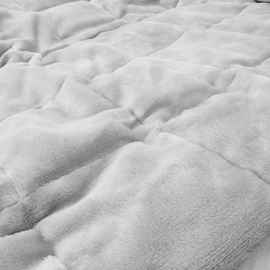 Vægtet Tæppe til Voksne - Flannel fleece Lysegrå 04