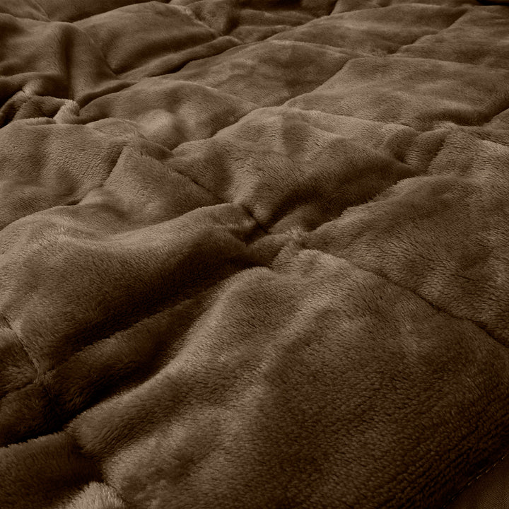 Vægtet Tæppe til Voksne - Flannel fleece Taupe 04