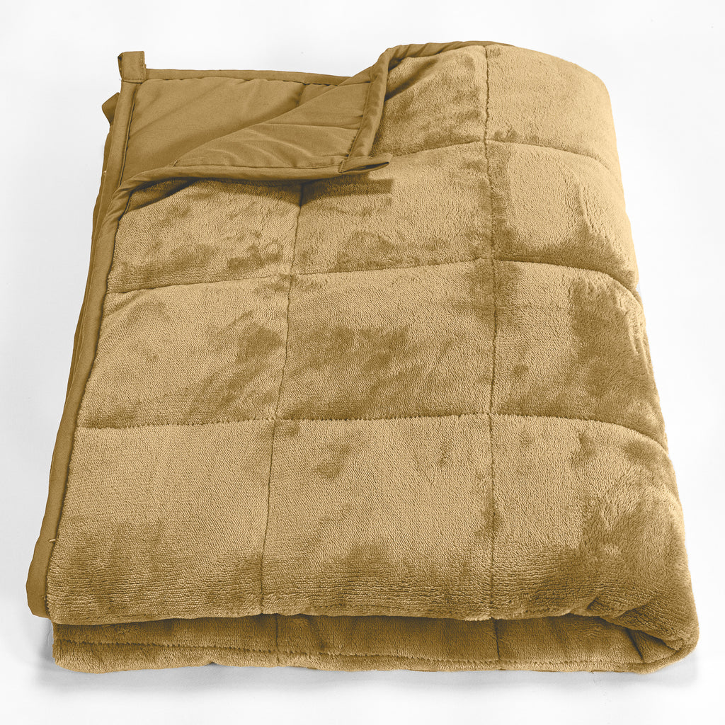 Vægtet Tæppe til Voksne (100 x 150cm) - Flannel fleece Mink 01
