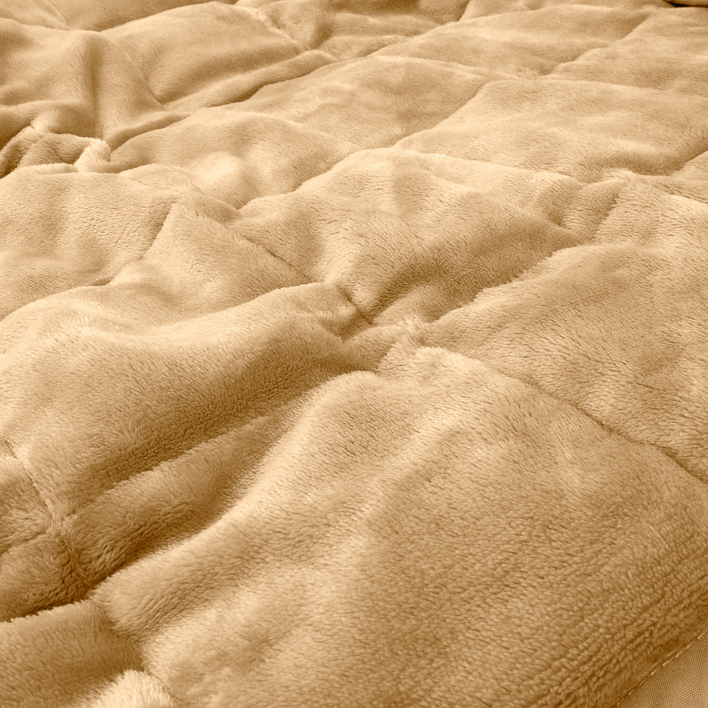Vægtet Tæppe til Voksne (100 x 150cm) - Flannel fleece Mink 04