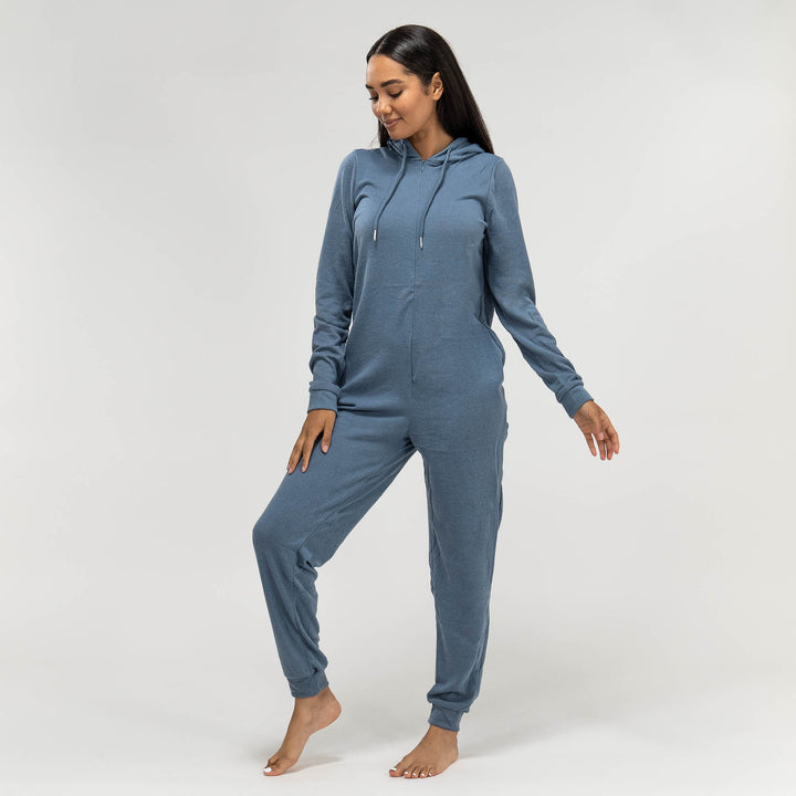 Onesie Pyjamas i Jersey til Damer - Blå 01