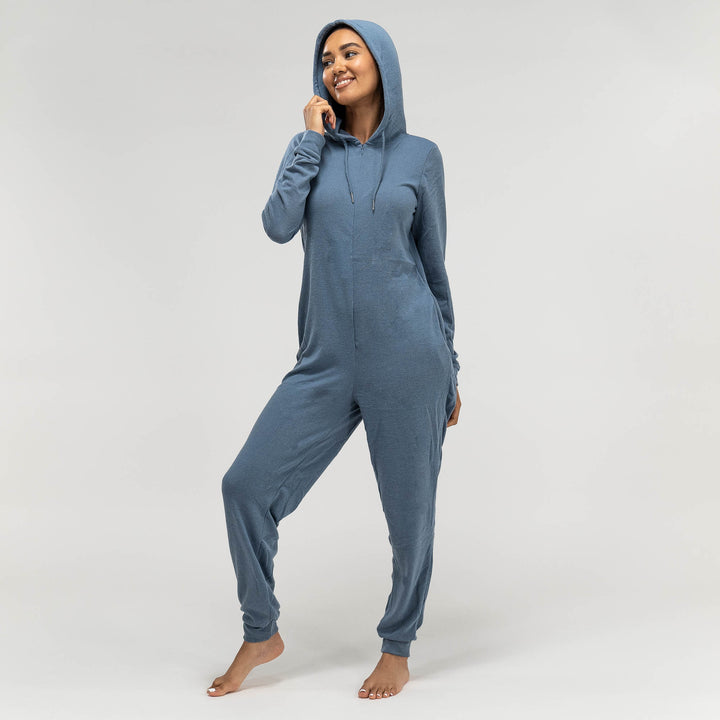 Onesie Pyjamas i Jersey til Damer - Blå 02
