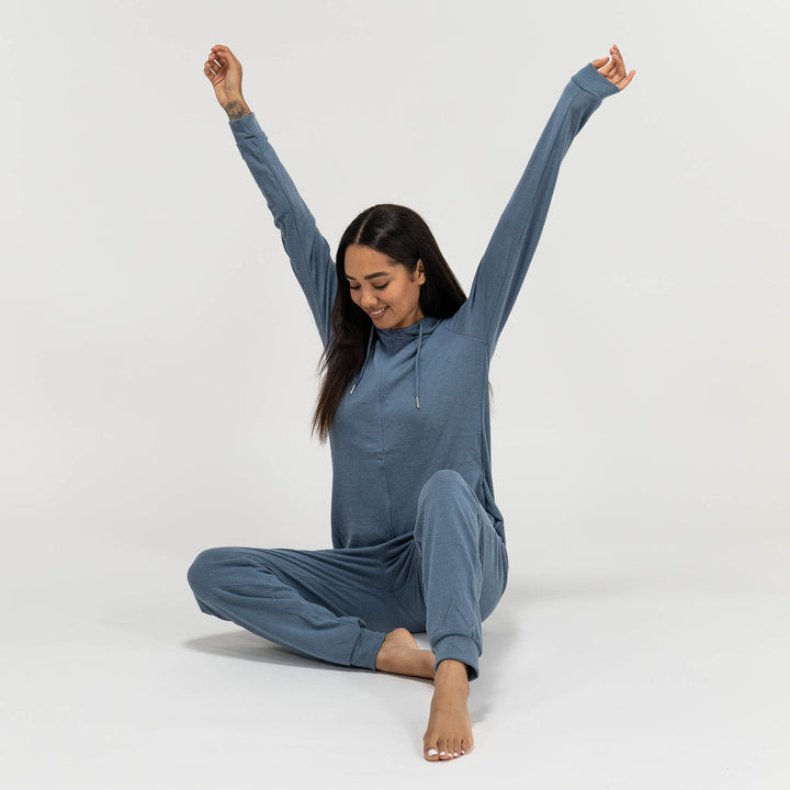 Onesie Pyjamas i Jersey til Damer - Blå 05