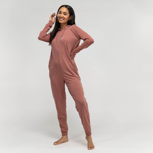 Onesie Pyjamas i Jersey til Damer - Lyserød 01