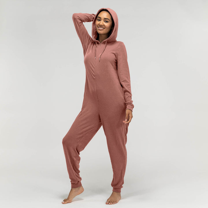 Onesie Pyjamas i Jersey til Damer - Lyserød 02